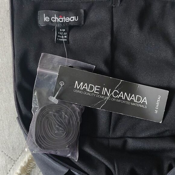 New Le‎ Chateau Size Small Gunmetal Gray Strapless Or Spaghetti Strap Dress - Picture 7 of 8